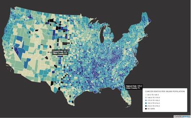 Cancer Deaths by US County