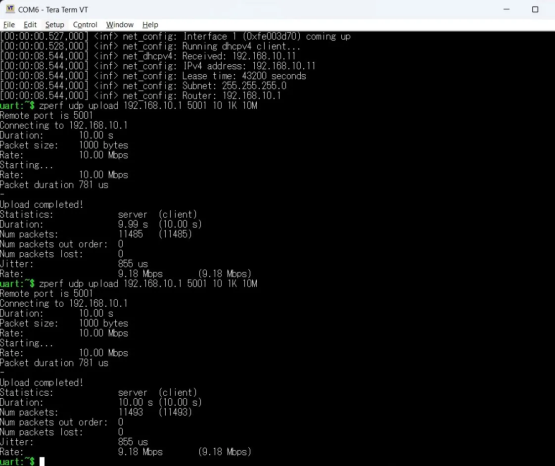 UDP Upload evidence