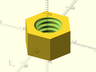 metric_trapezoidal_threaded_nut() Example