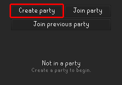 Create Party button