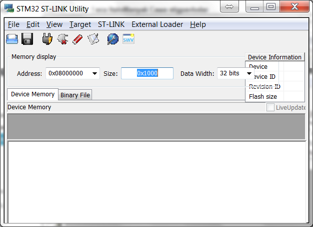 ST Link Utility