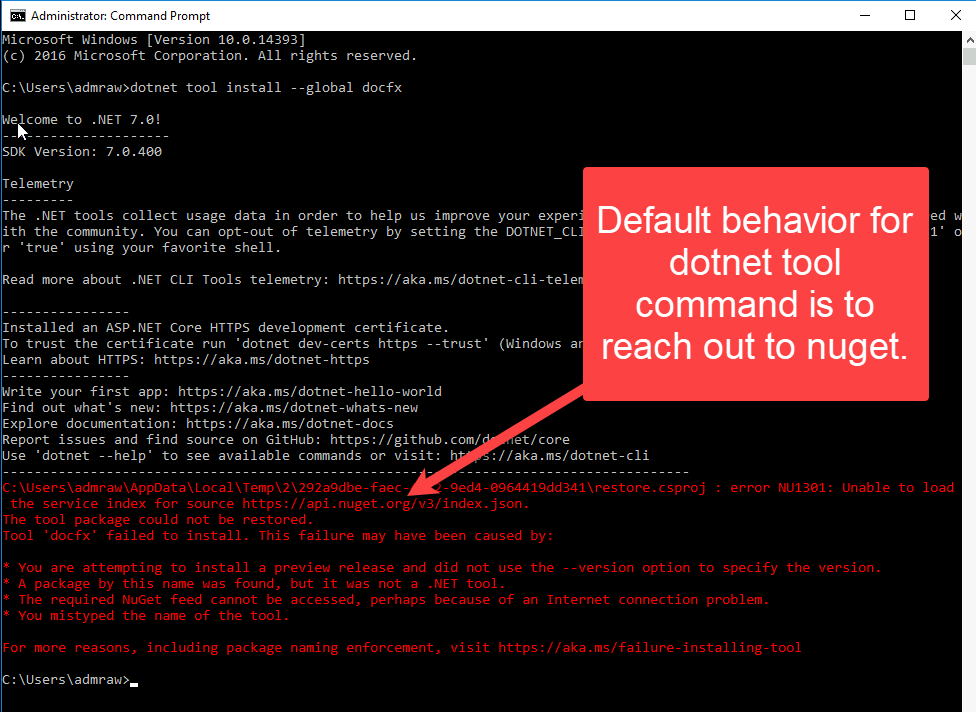 default behavior when installing packages