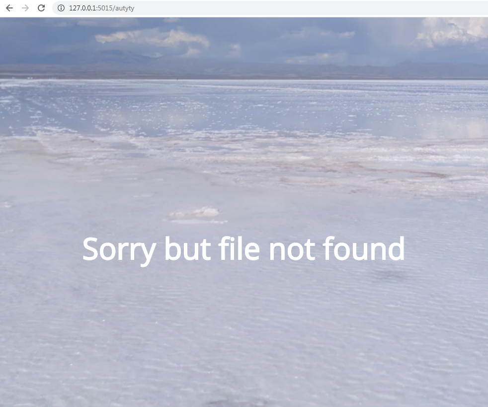Server-side 404 error page