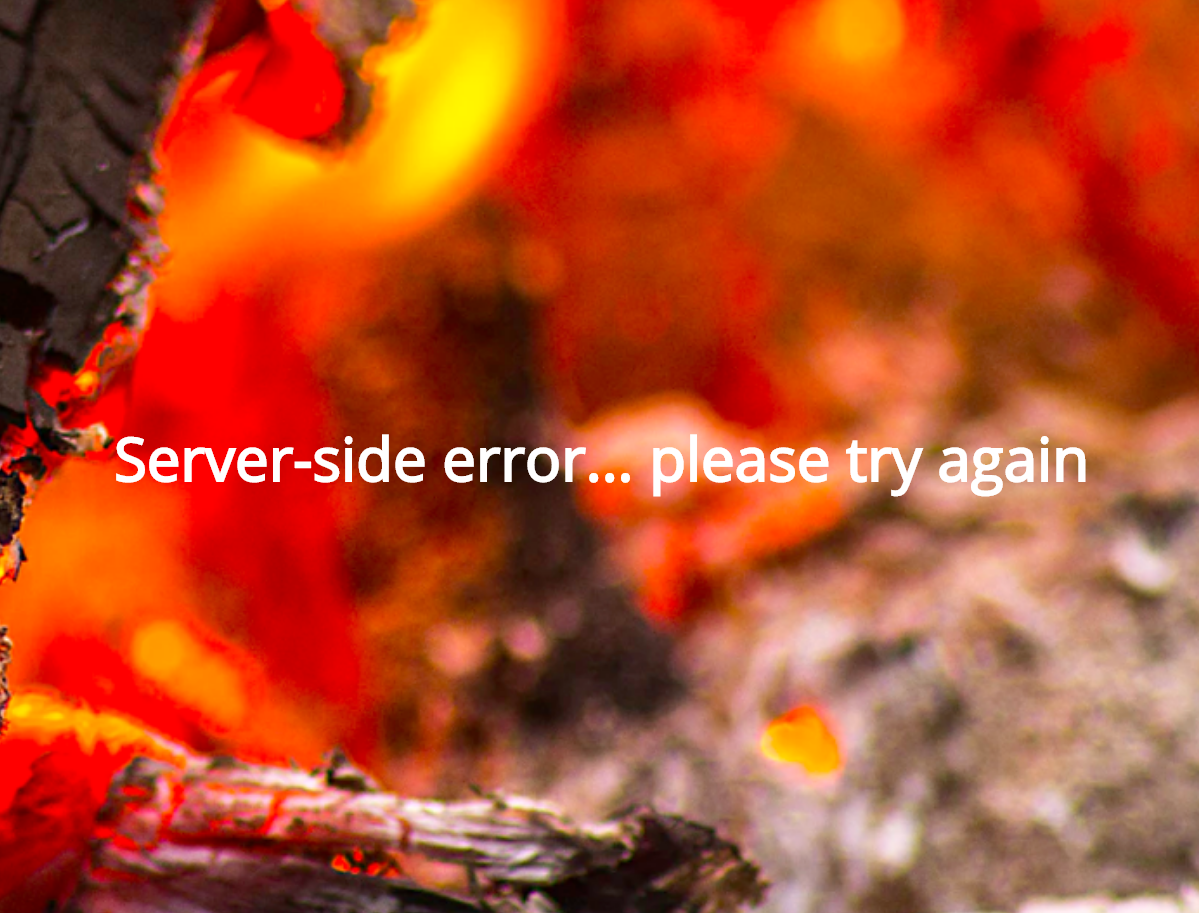 Server-side 500 error page