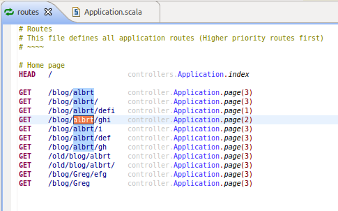 Route Preference Page for Syntax Coloring Preview