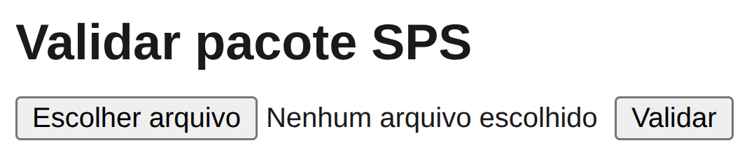 Validar pacote SPS