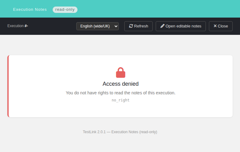 Execution Notes (read-only) — Access denied for a role-3 user