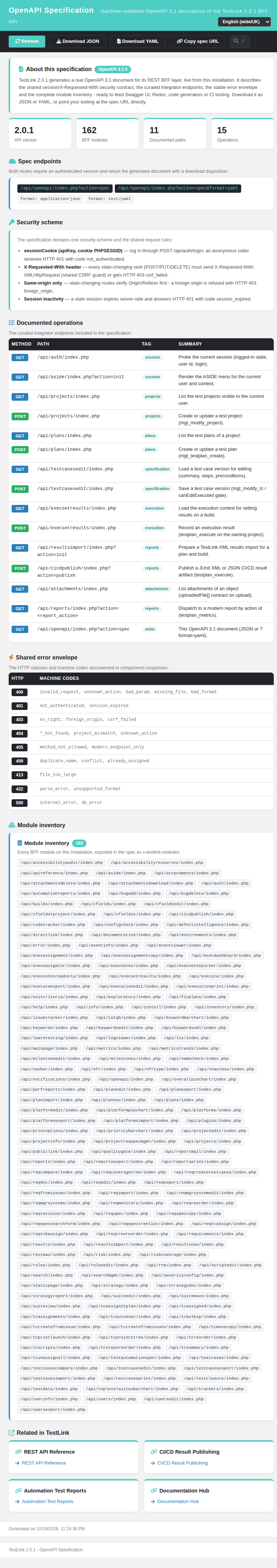 OpenAPI Specification — normal state
