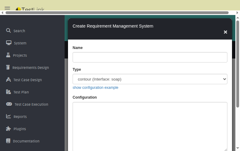 Create modal