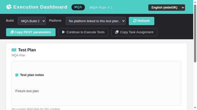 Dashboard button