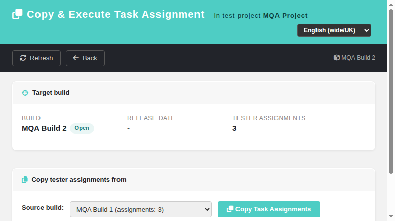 Copy & Execute Task Assignment