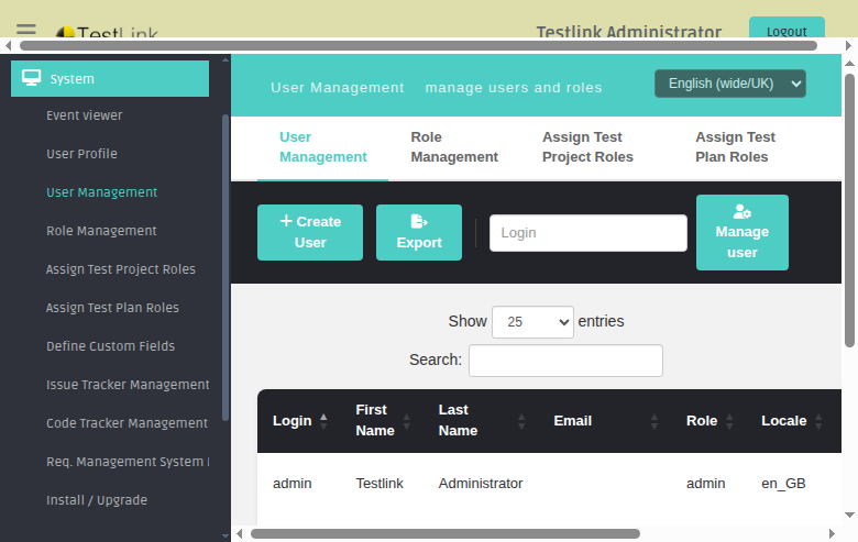 User Management after UI edit-save