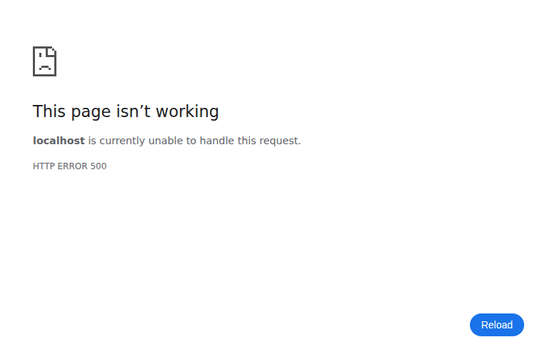 before: blank HTTP 500