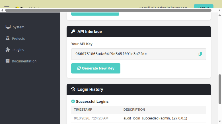 User Profile — API disabled