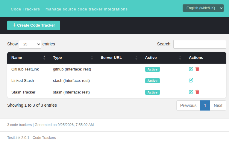 Modern Code Tracker Management with linked row delete gating