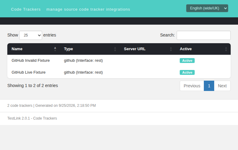 View-only Code Tracker list