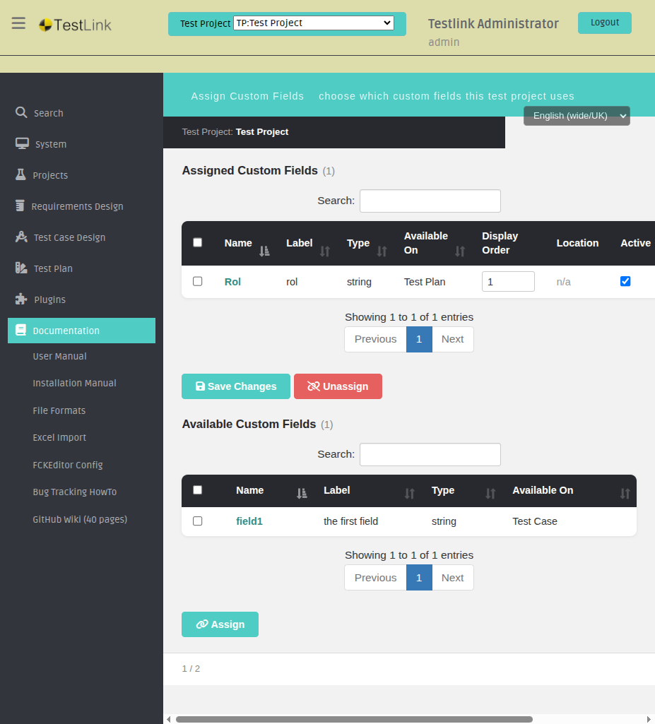Assign Custom Fields