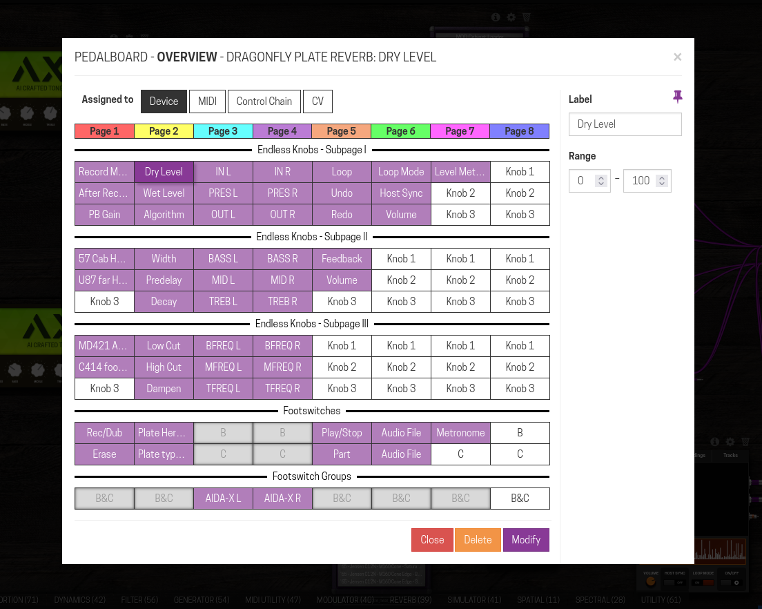 Dialog functionality