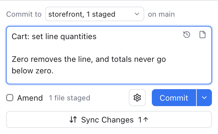 Commit box