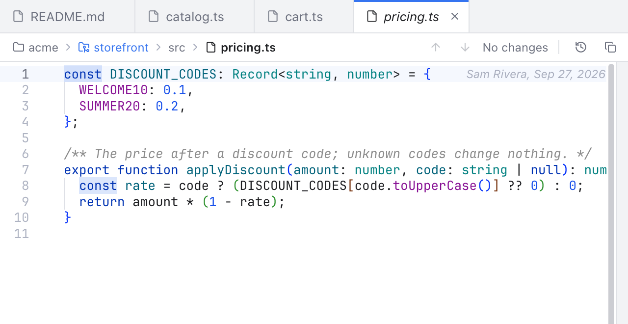 Editor tabs and the path bar