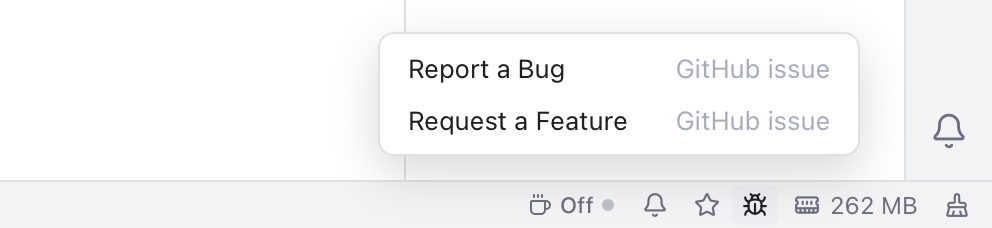 Feedback menu