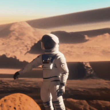 An_astronaut_is_standing_on_Mars_captured_with_an_orbit_cinematic_shot_7483453.gif