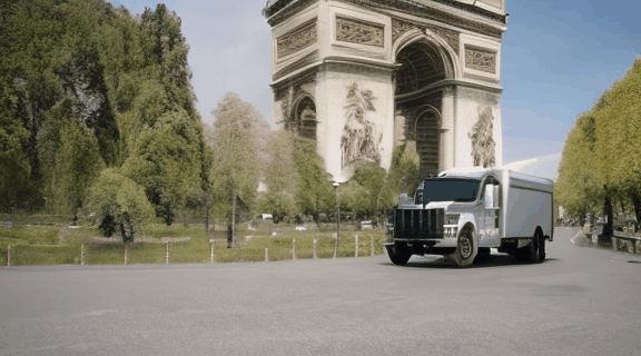 A_truck_is_running_past_the_Arc_de_Triomphe_34543.gif