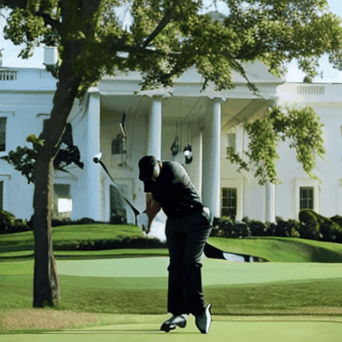 A_man_is_playing_golf_in_front_of_the_White_House_8870450.gif