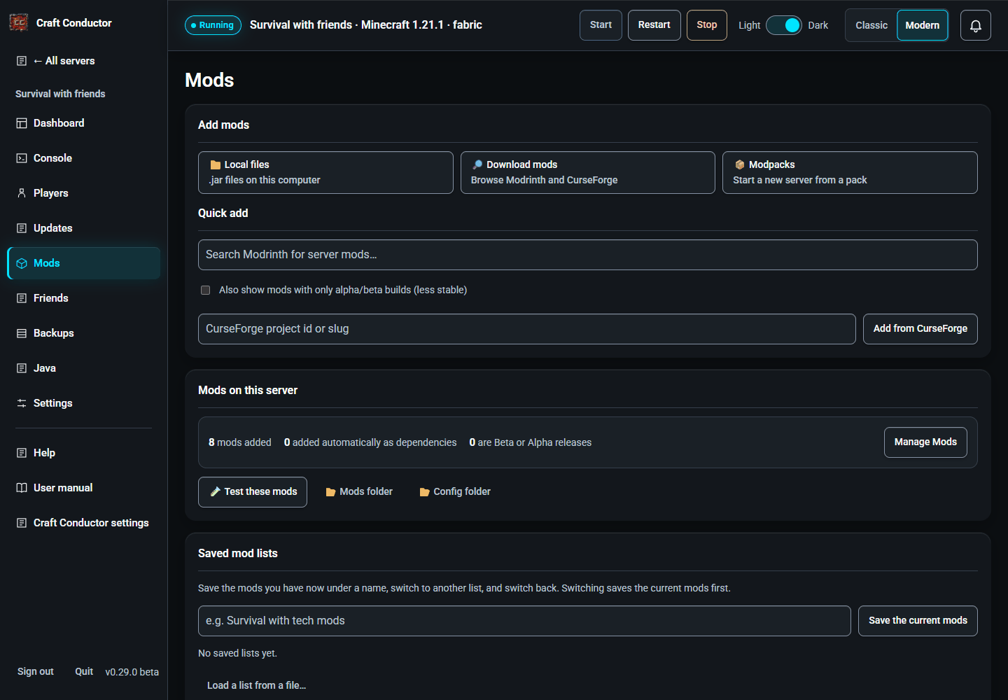 Installed mods