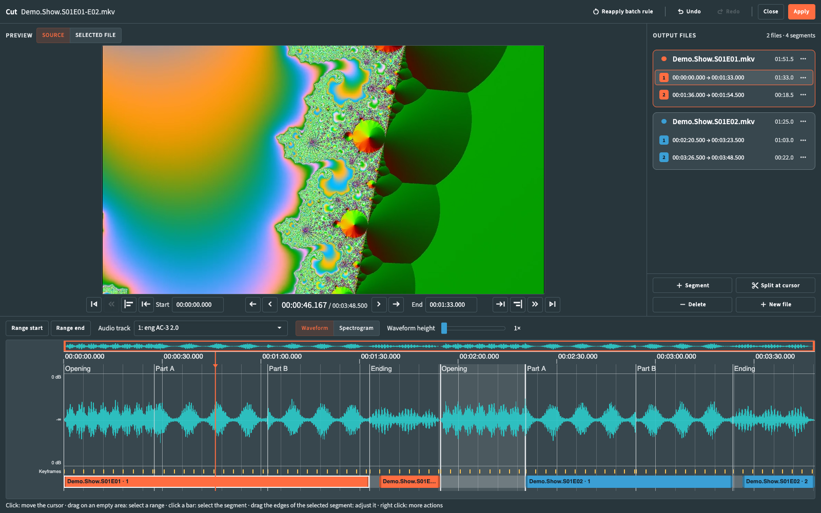 Cut editor