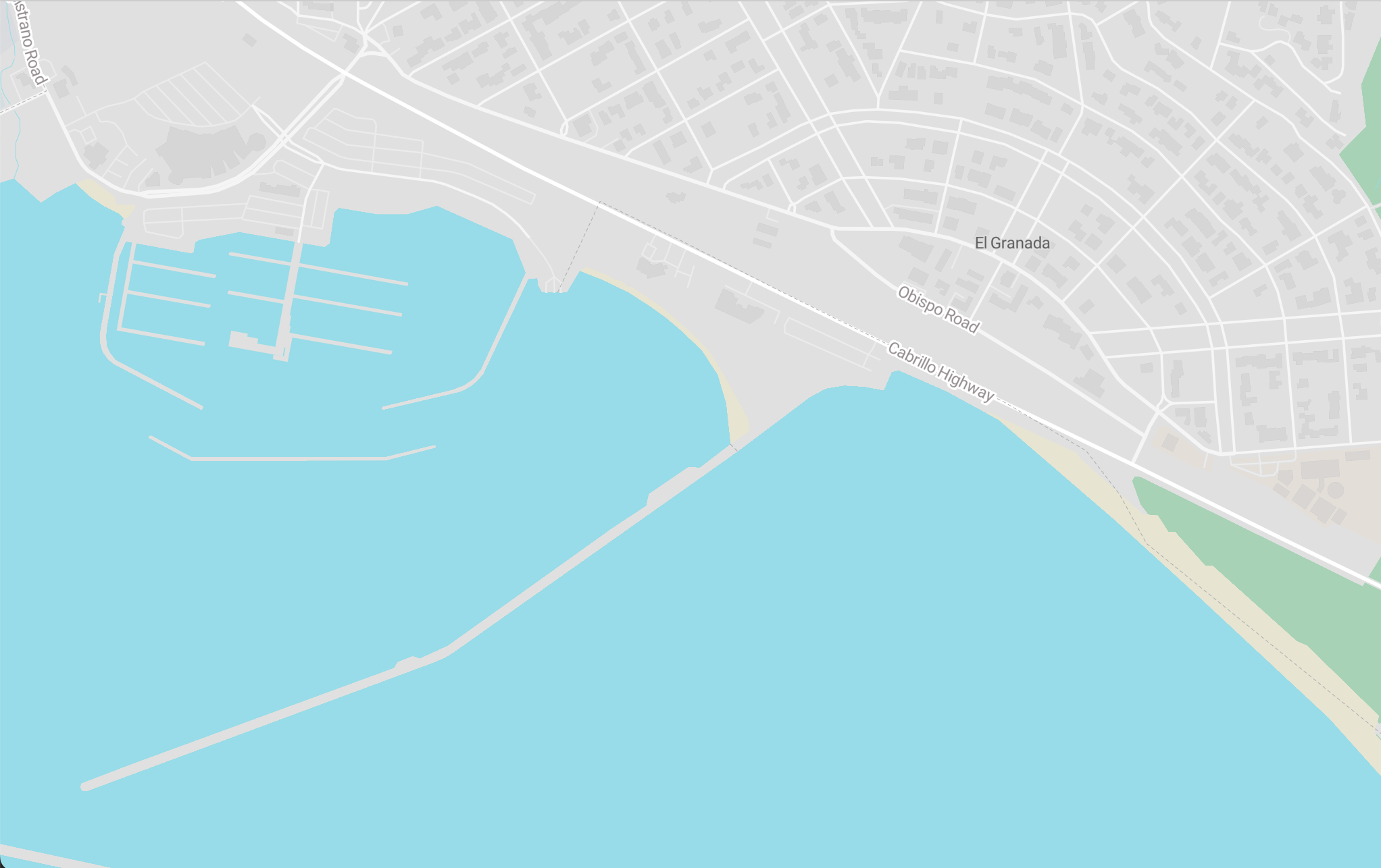 Screenshot of a map centered on El Granada
