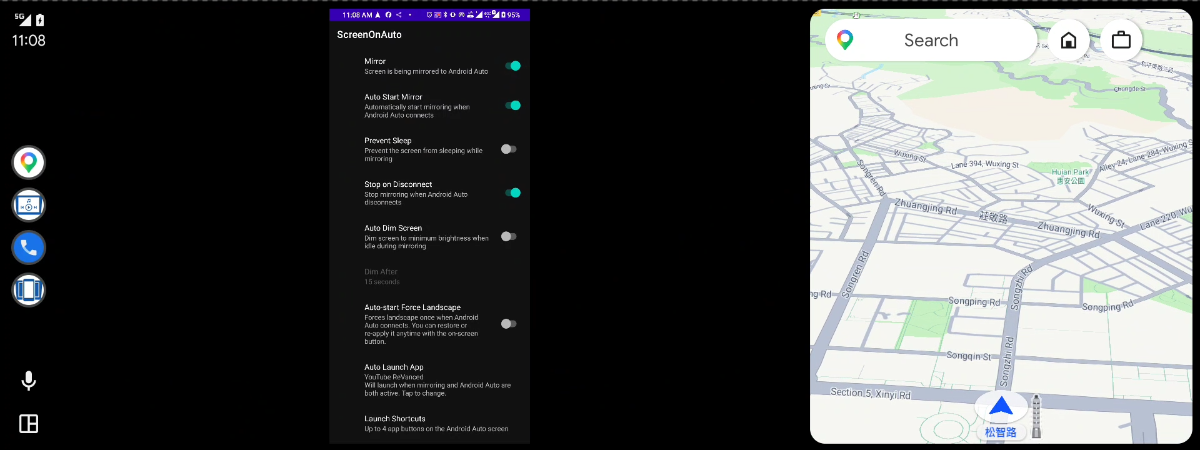 Pantalla del teléfono duplicada en la unidad