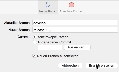 git-flow merge Feature-Branch