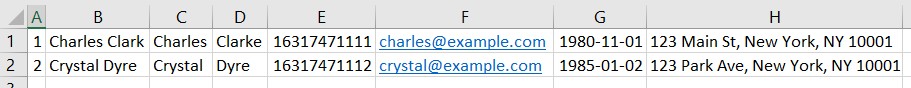 File example without column headers