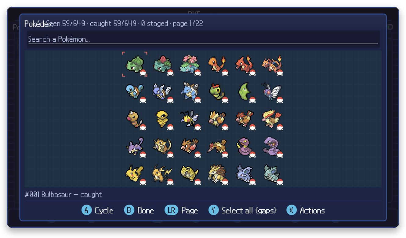 Pokédex editor