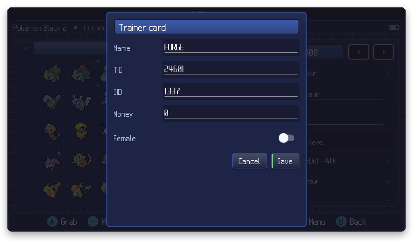 Trainer card