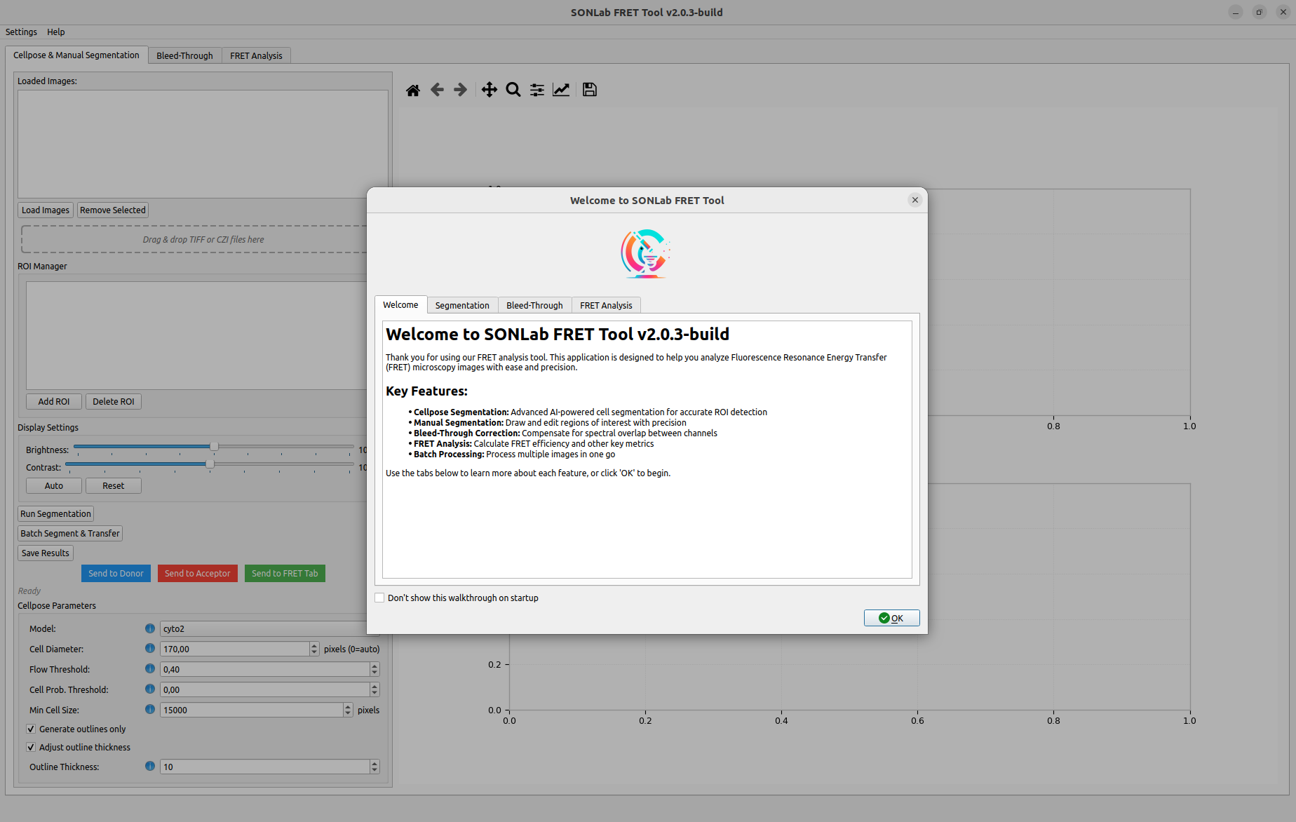 The walkthrough dialog open on the Welcome page