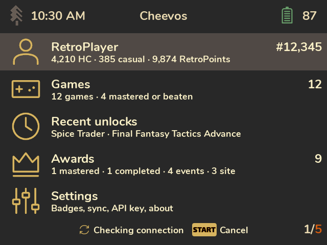 Bottom bar while syncing
