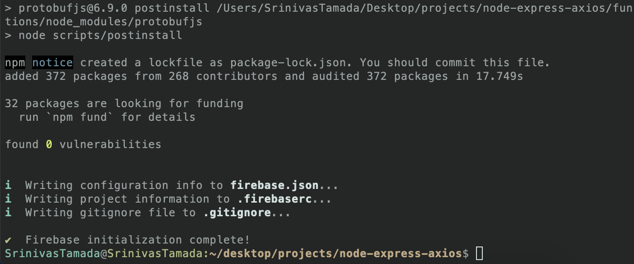 Firebase project type