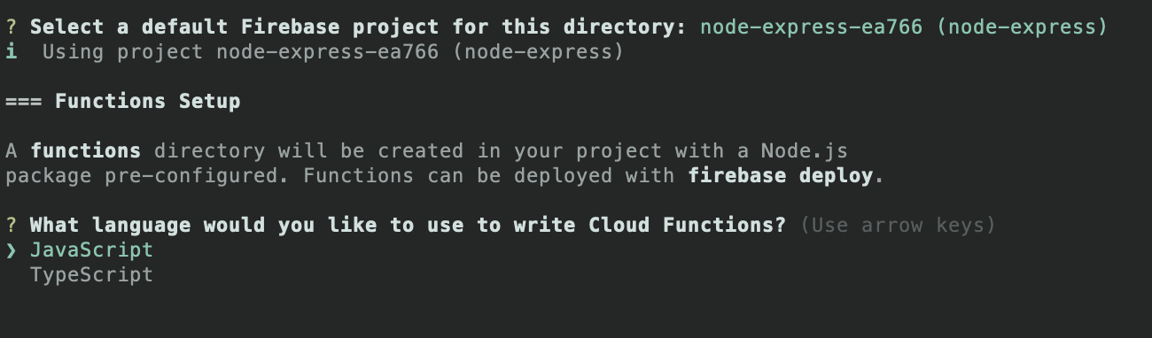 Firebase project type