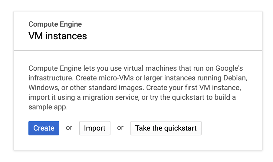 Google Cloud VM instance setup