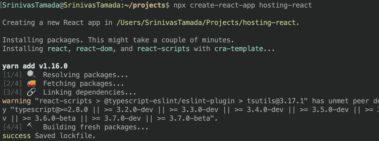 React create project