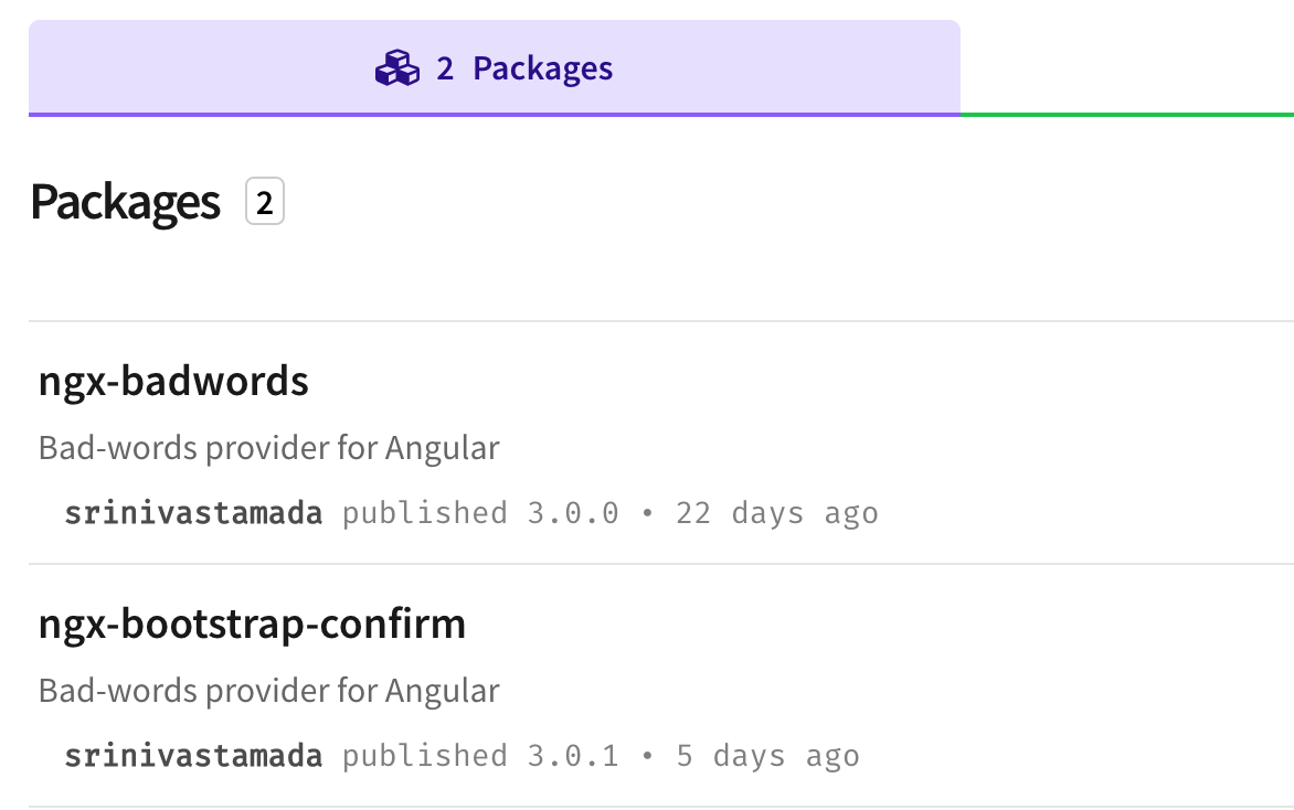 Create Angular NPM Package structure