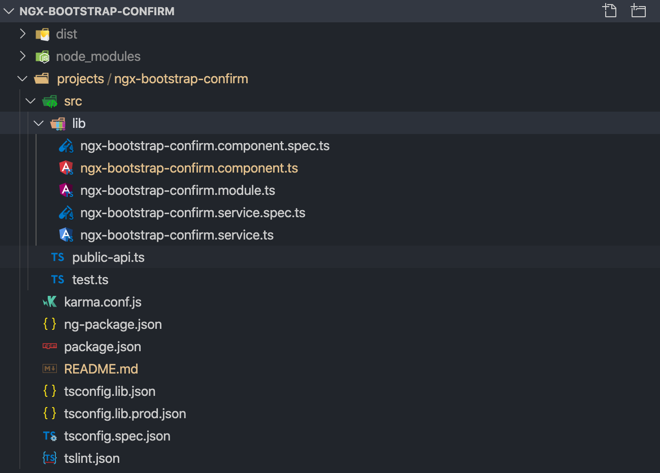 Create Angular NPM Package structure