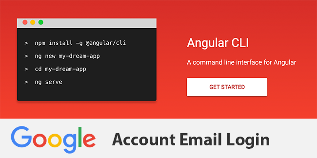 Angular 4 TypeScript Google Account Email Login 