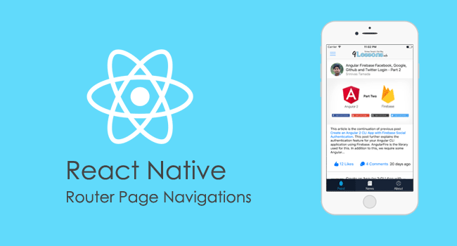 React Native Router Navigations