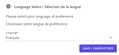 Language selection