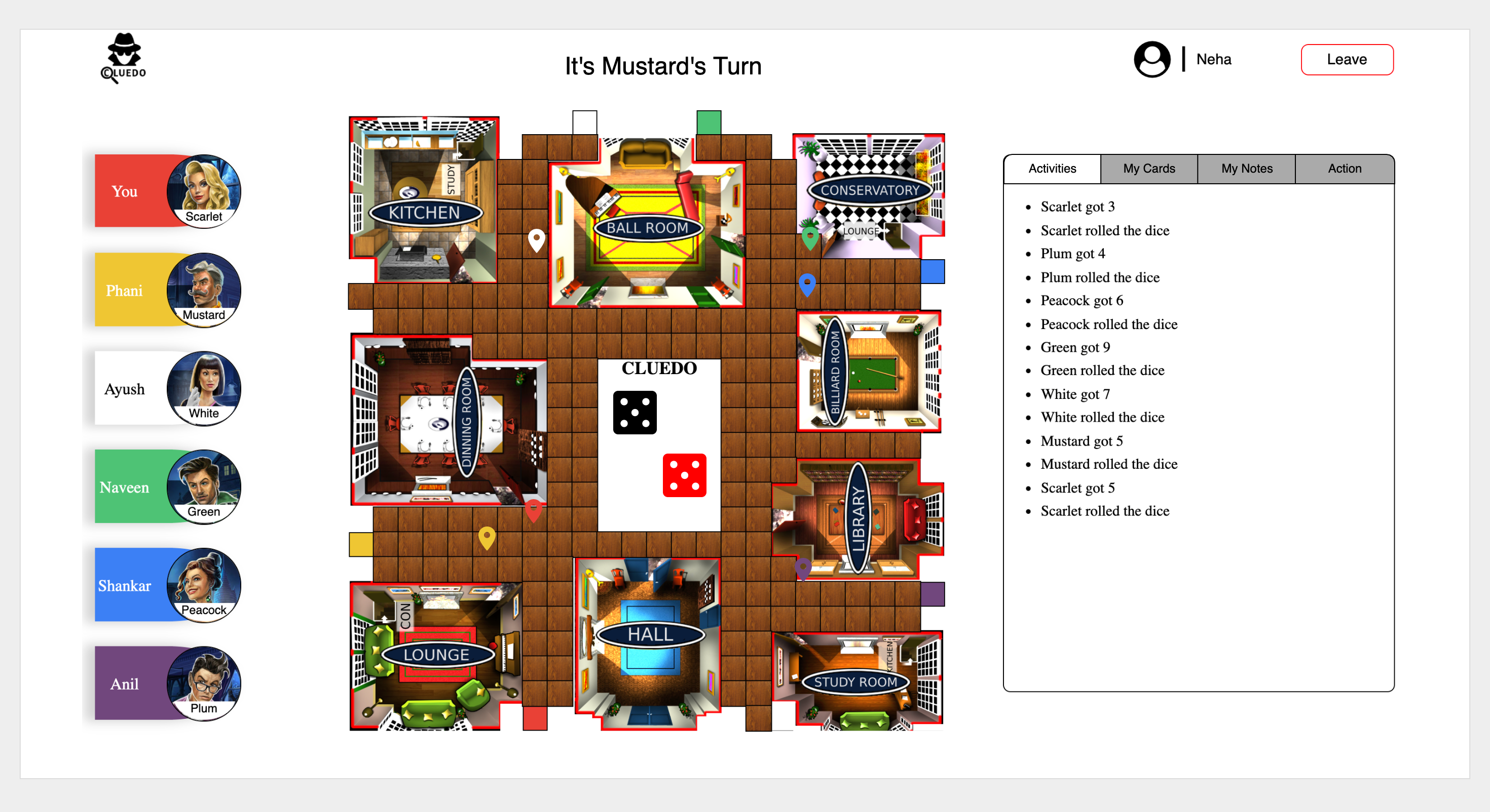 Game Components - step-batch-7/teamTuring-cluedo GitHub Wiki