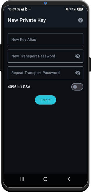 new private key