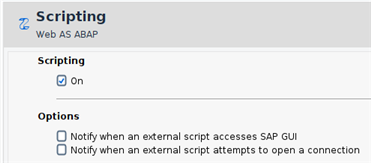SAP GUI Scripting Preferences